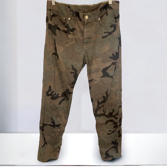 Authentic Louis Vuitton X Supreme jacquard denim  camo pants 5 pockets 32X33 - Picture 16 of 16